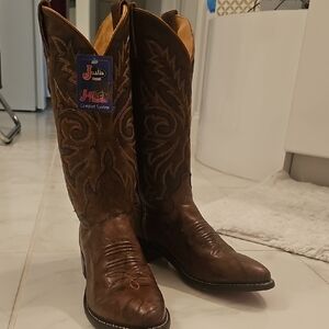 Justin Boots Dark Brown Western Boots